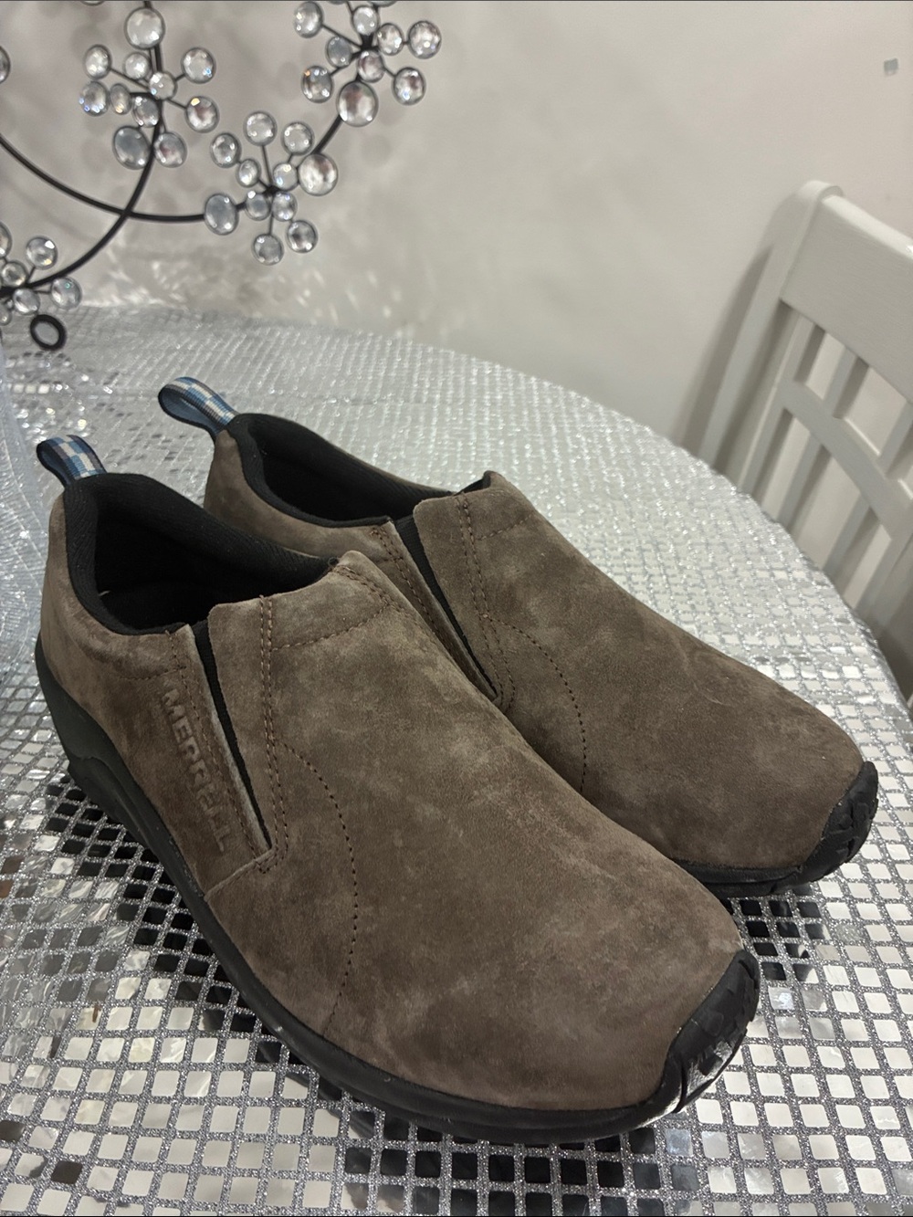 Merrell Men's Slip-On Suede Loafers in Brown